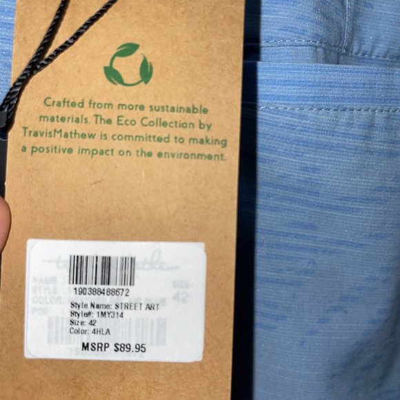 NWT Travis Mathew Men's Street Art 'Blue' Golf Shorts 1MY314 size 42 - Picture 6 of 12